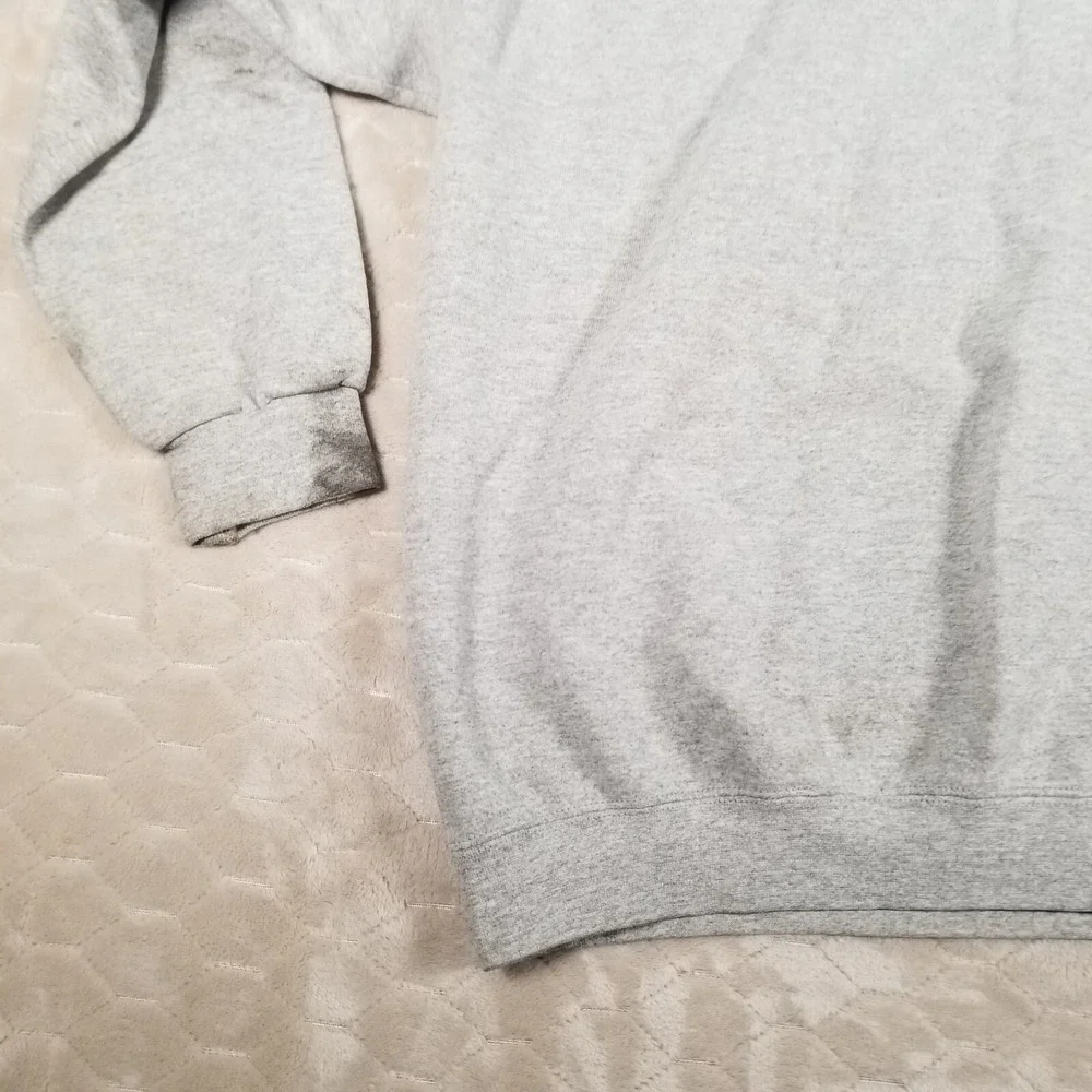 Rare VTG NIKE Big Swoosh Crewneck Sweatshirt 90s USA Made Sz Large STAINED‎ Look